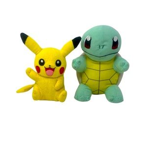 Pokemon Pikachu &‎ Squirtle Plushies